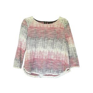 W5‎ Women's Textured Top S Made In USA 3/4 Sleeves
